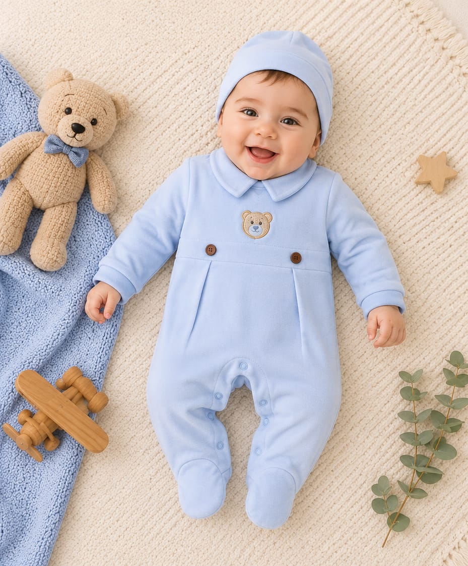 سالوبيت ولادي صيفي مع طاقية 👶🧸